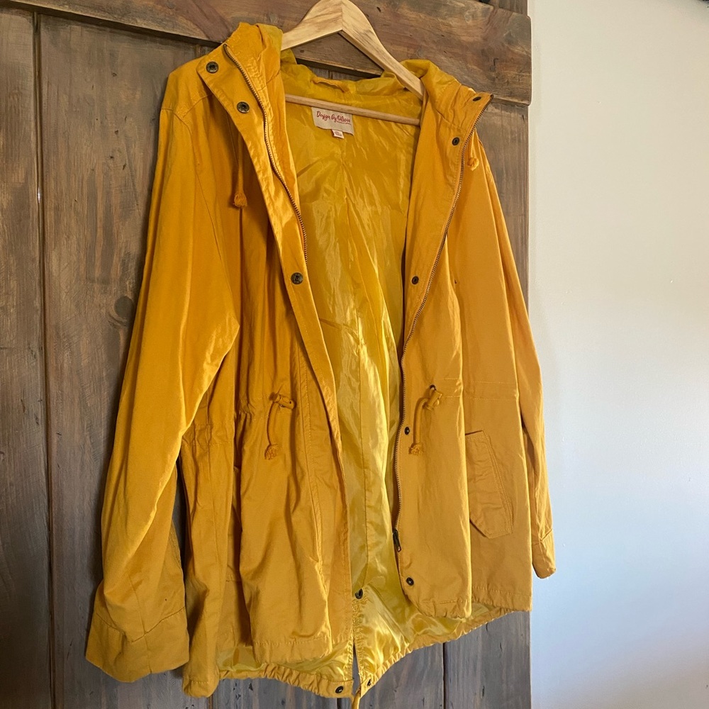 Design By Olivia Yellow Hooded Jacket 2XL